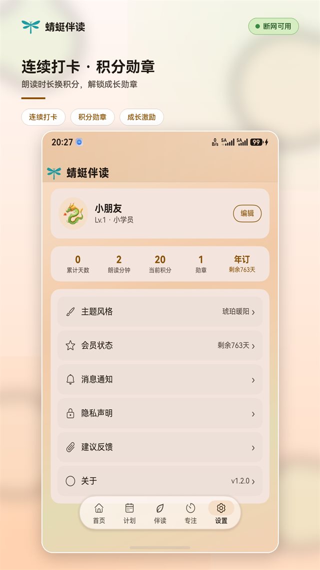 勋章与打卡：连续坚持的成长记录
